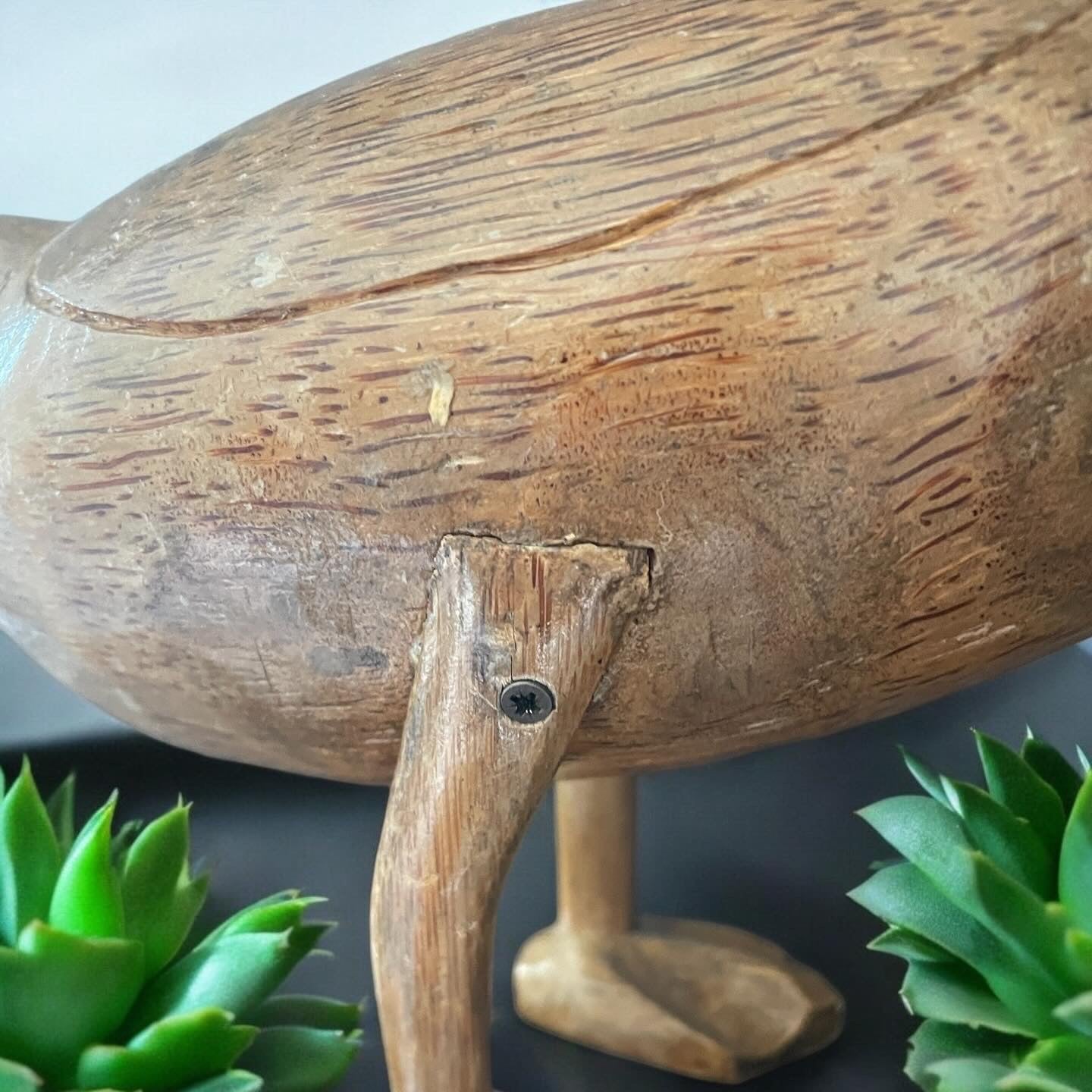 Anatra giocattolo legno antica