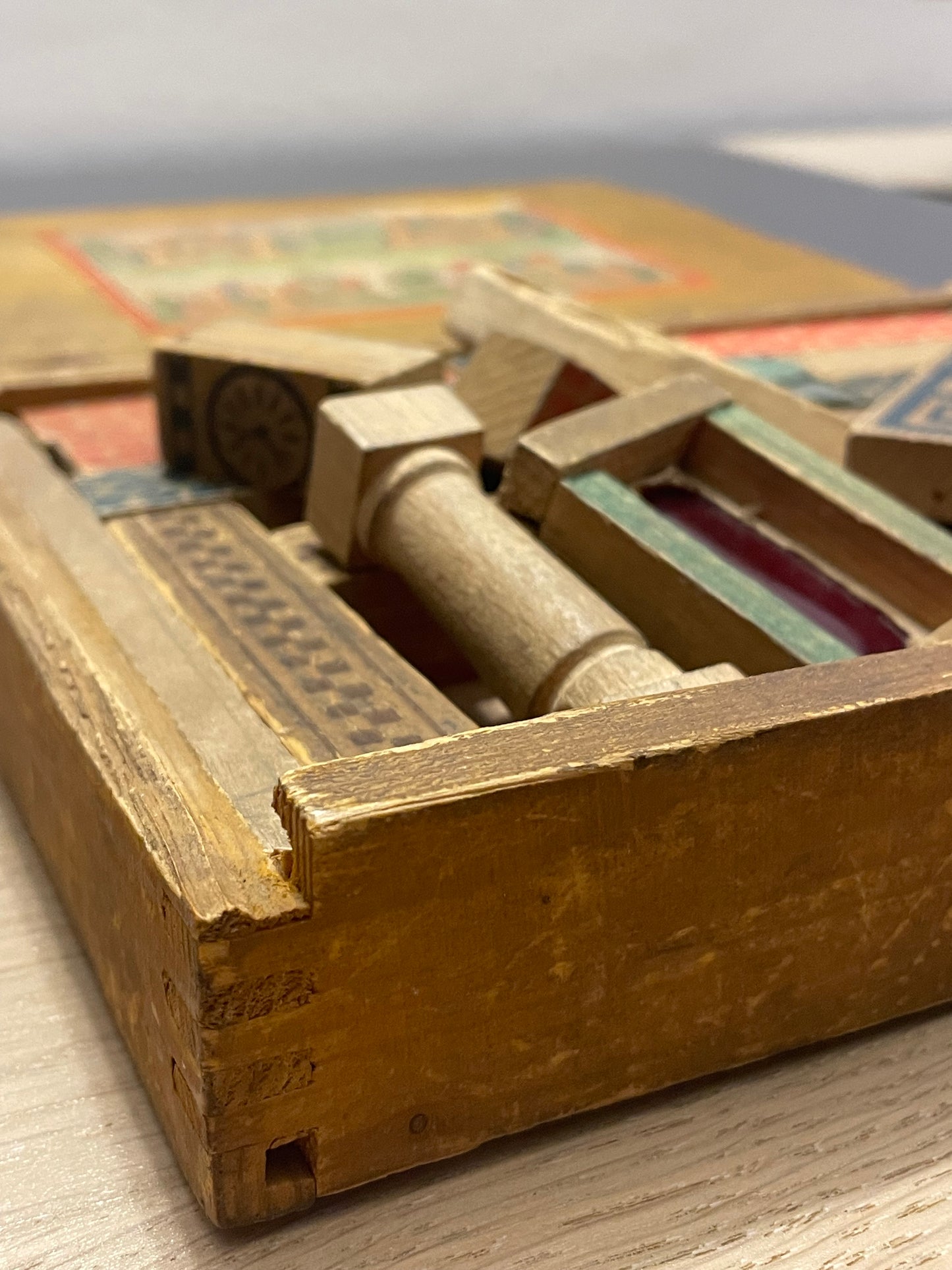 Set di costruzioni d’epoca Baukasten tedesco, anni ‘20 - ‘30