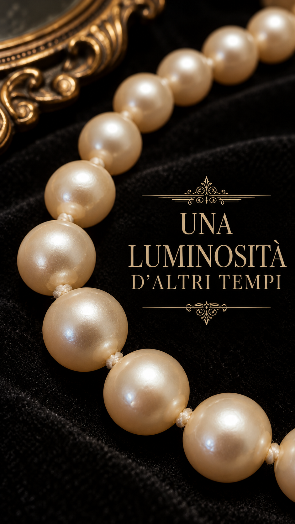 Collana vintage perle di vetro con chiusura gioiello e fiore, cristalli e catenella di sicurezza