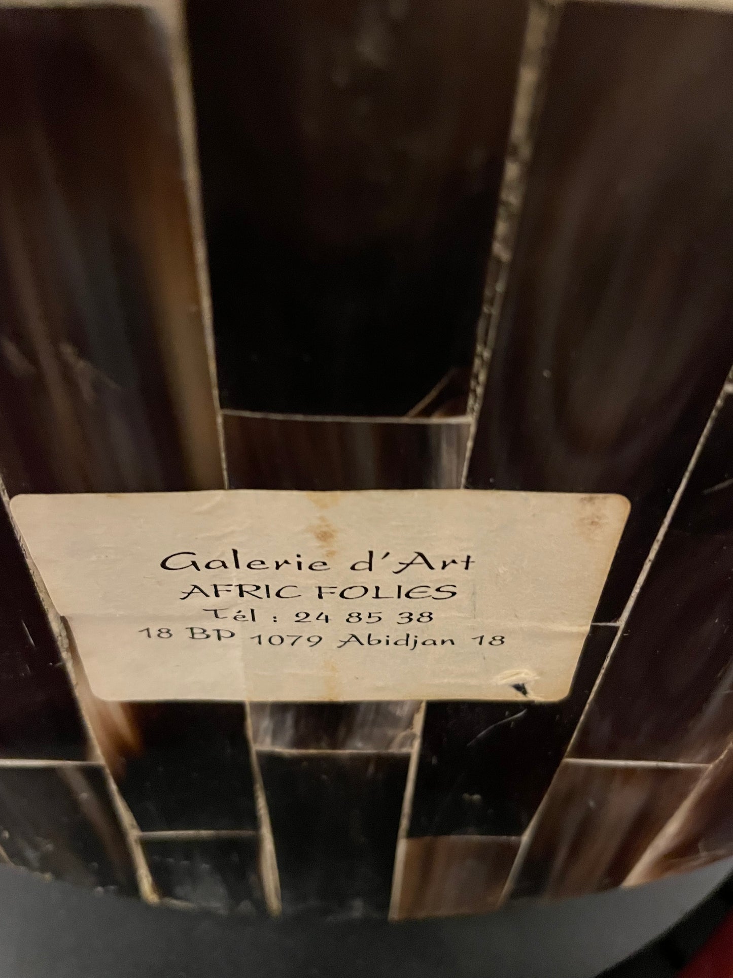 Cappello in legno pietrificato seau a glacé anni 50