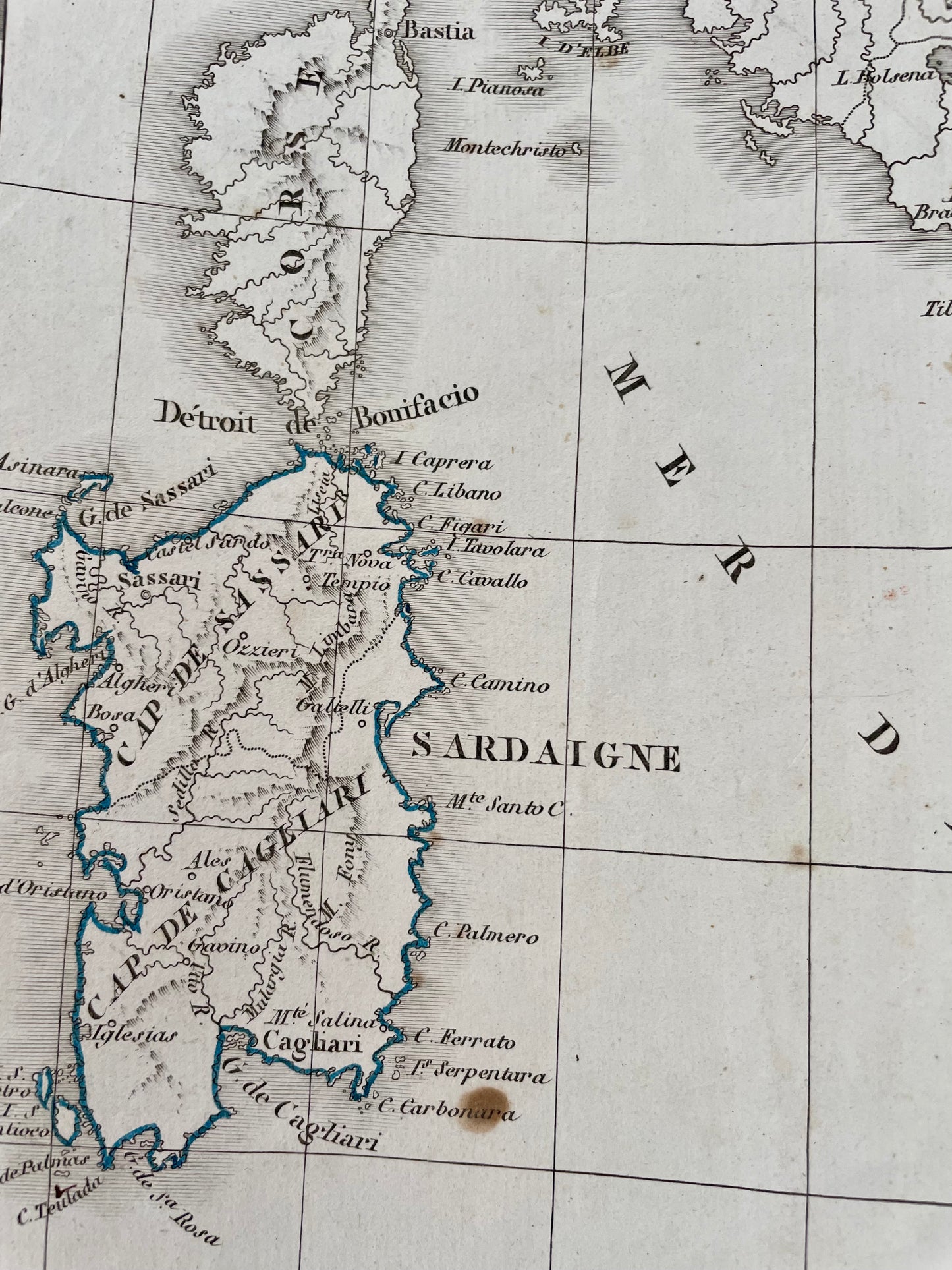 Antica mappa 1829 Delamarche Regno di Napoli e delle due Sicilie