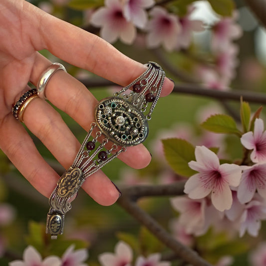 Bracciale anni ‘50 multi catena in argento ‘800