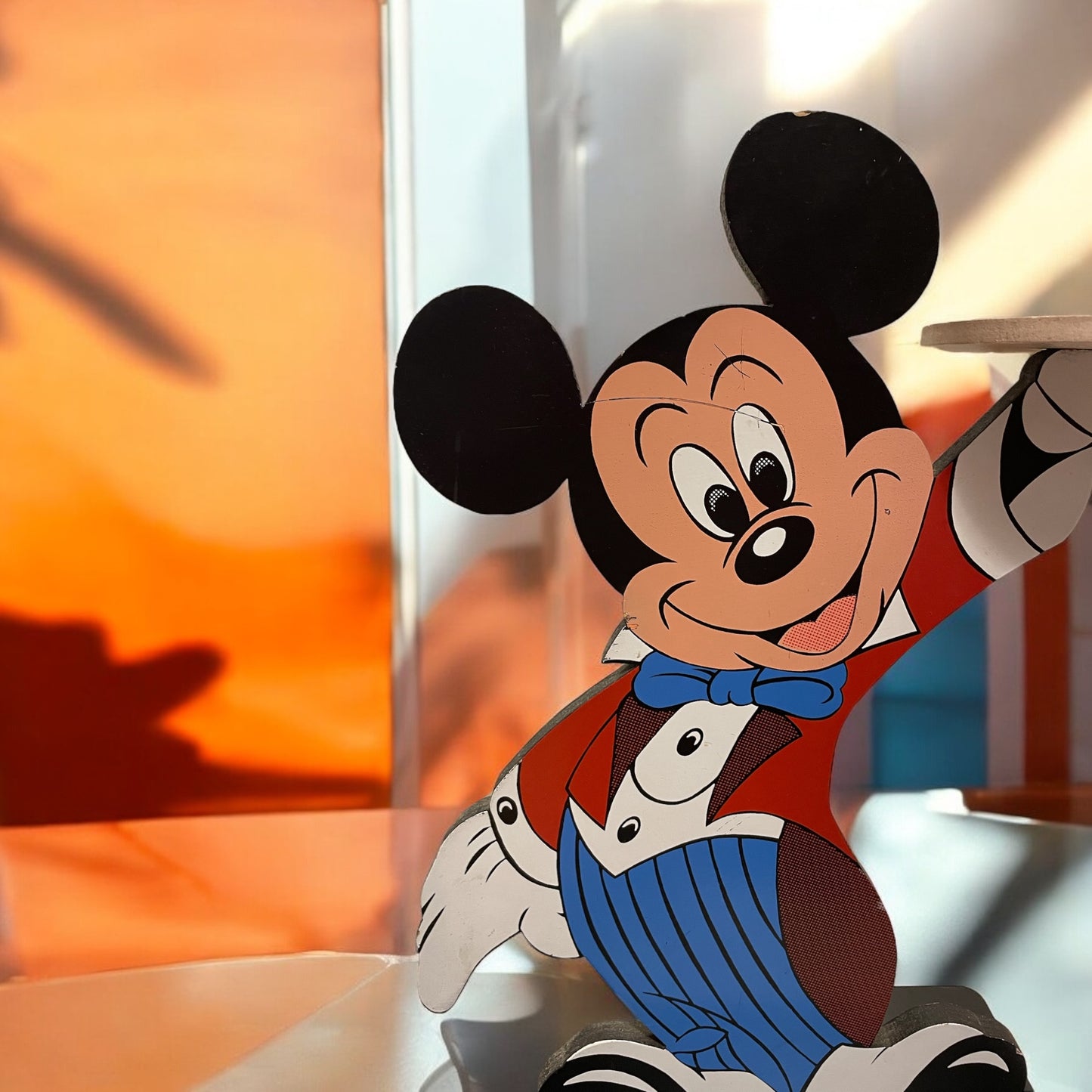 Servitore in legno Topolino cameriere pezzo raro, fine anni ‘80 originale Disney