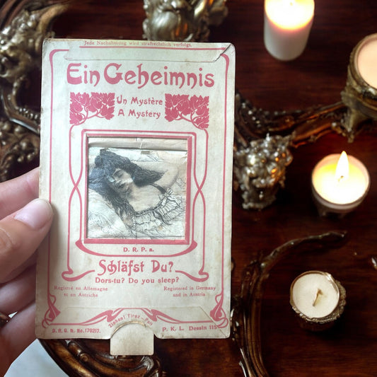 Cartolina meccanica a disvelamento di fine ‘800