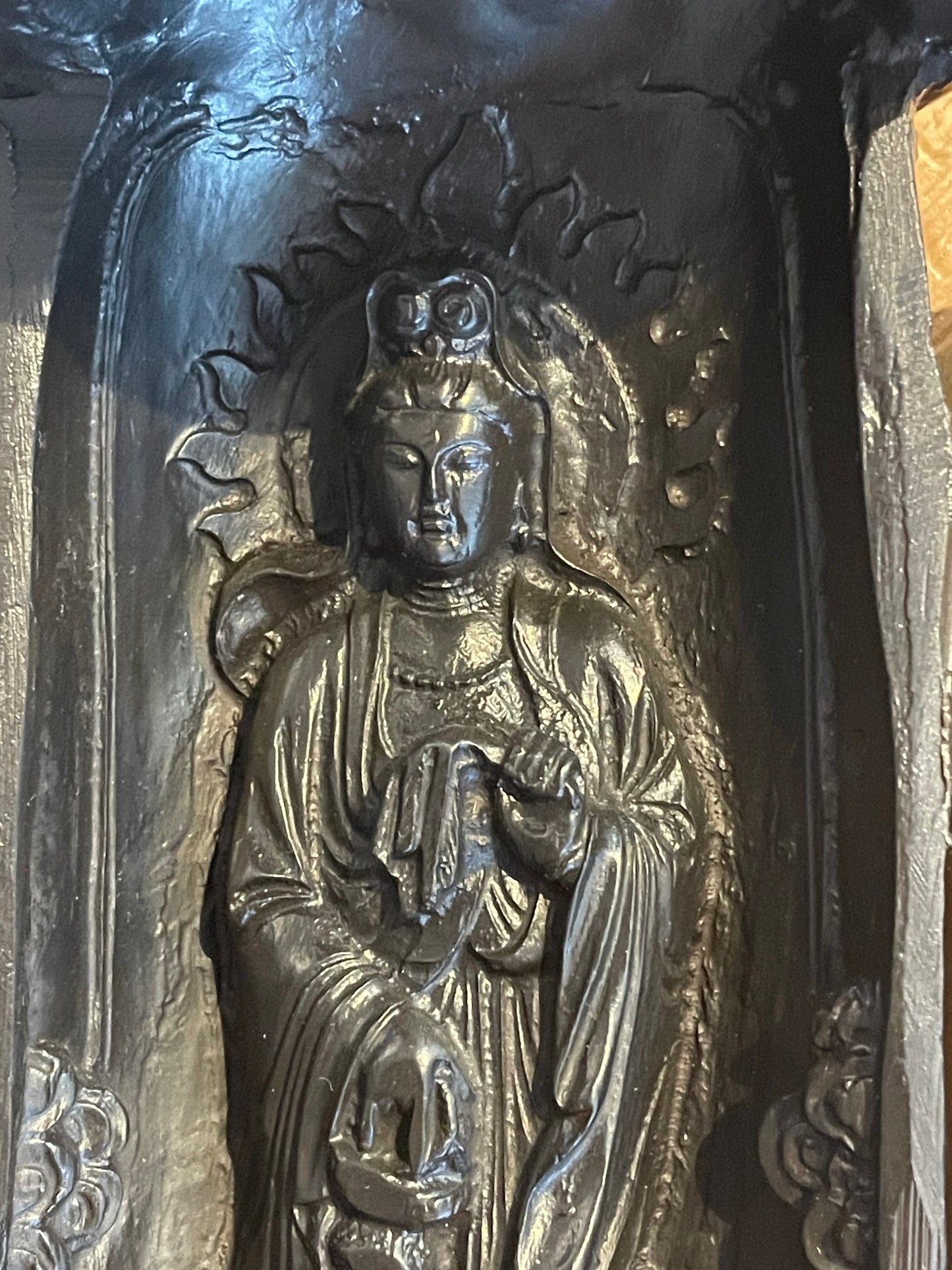 Altare da viaggio trittico buddhista vintage