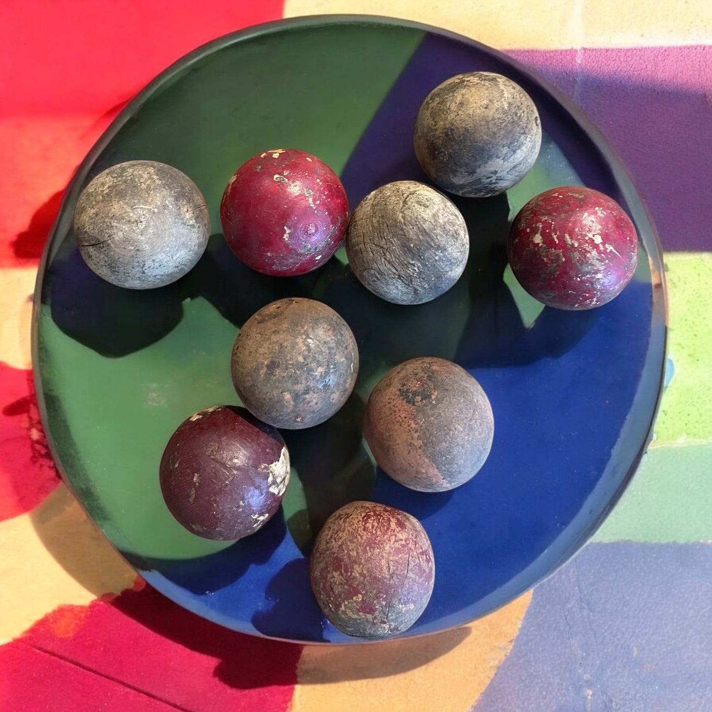 Set boccini e birilli antichi e vintage jeu de boules de quilles