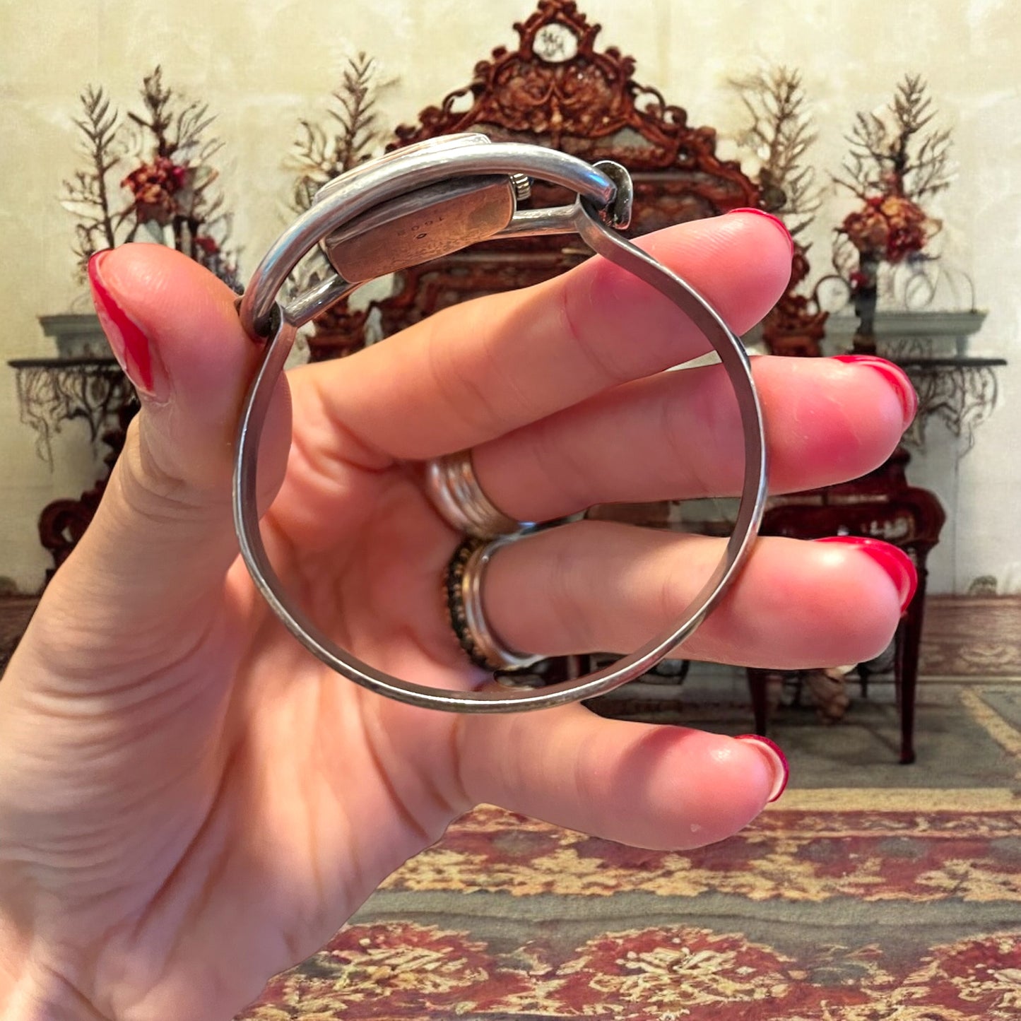 Orologio Marquisane meccanico in argento massiccio, anni ‘40