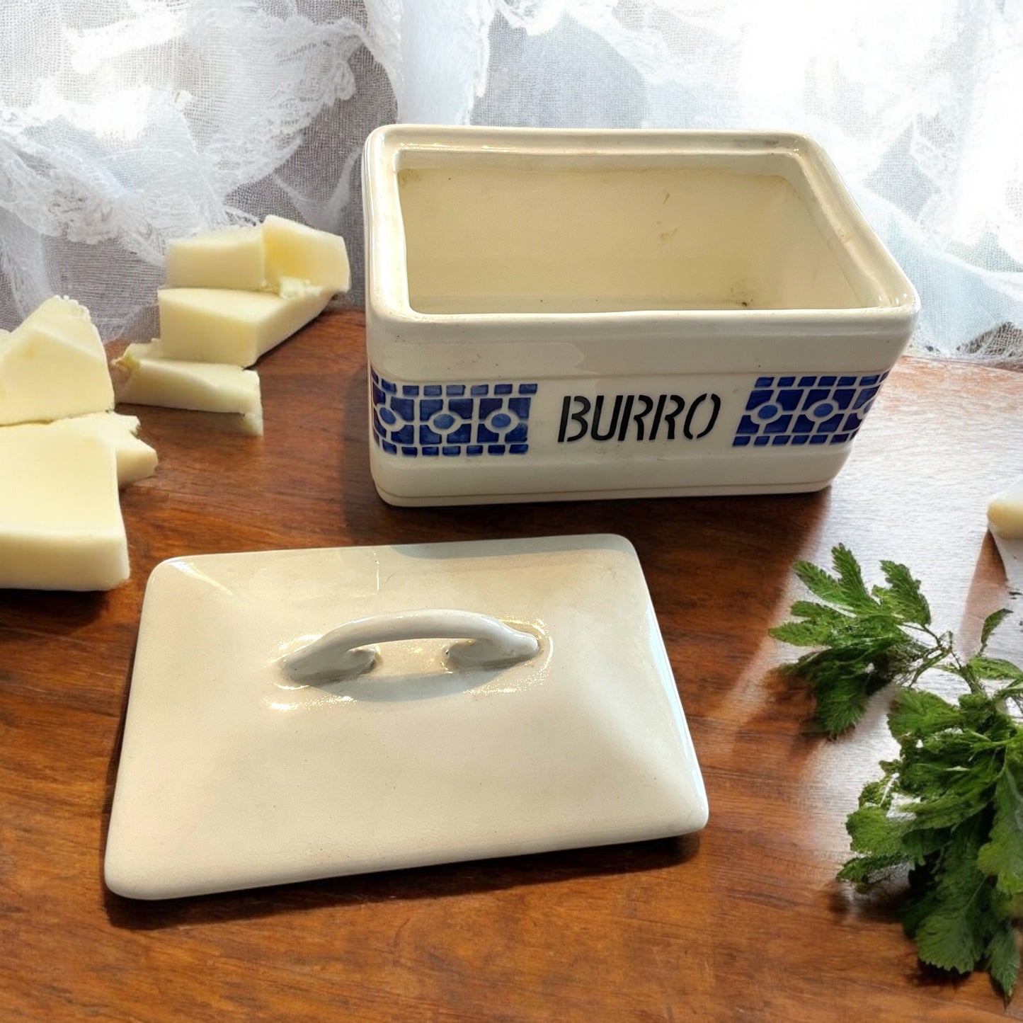 Porta burro da tavola in ceramica, Art déco, ca anni ‘20 - ‘30