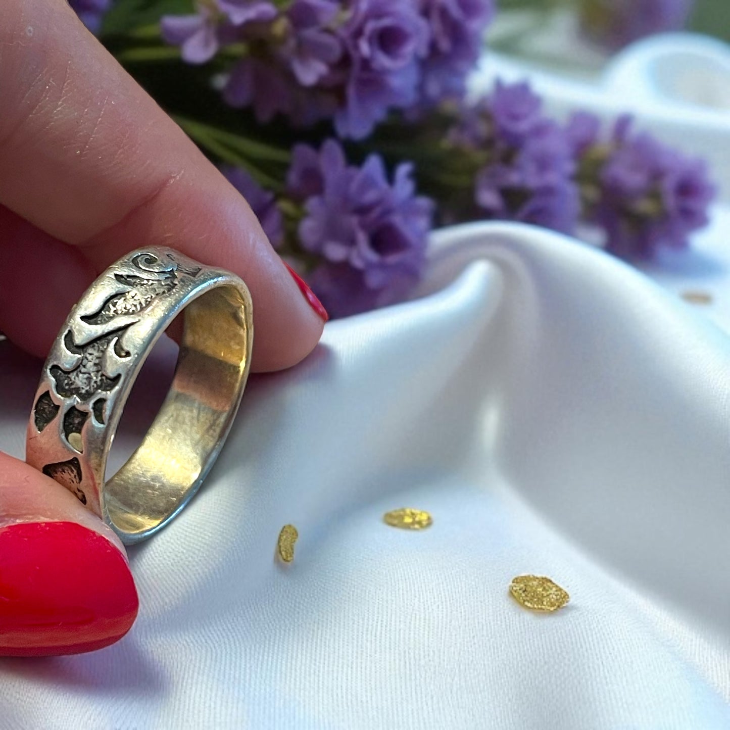 Anello uomo argento liberty revival, anni ‘70