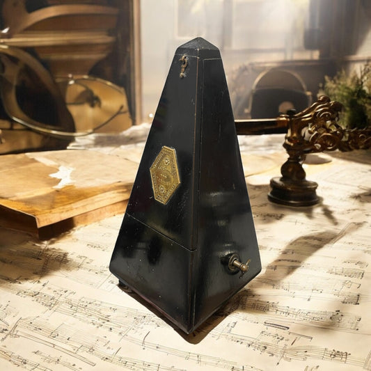 Metronomo laccato nero Maelzel fine 800 - primo 900