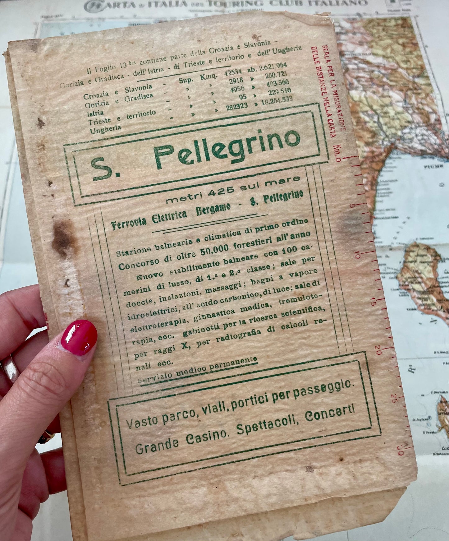 Carta geografica del territorio di Fiume e di Pola, 1941 Bertarelli Touring Club