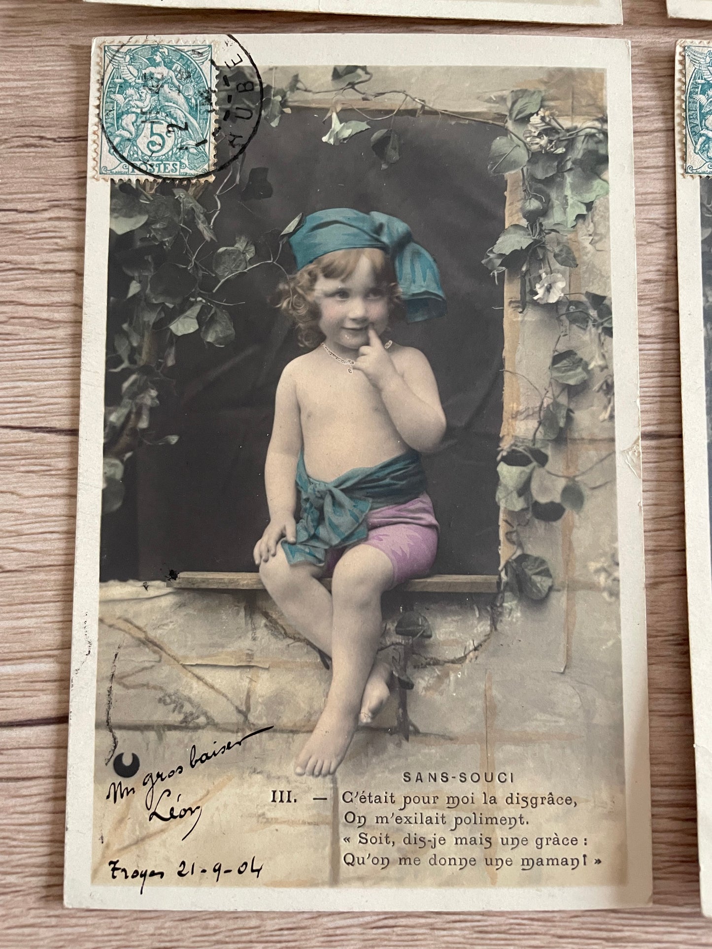 Collezione 6 cartoline 1904 fotografie virate, Sans Souci