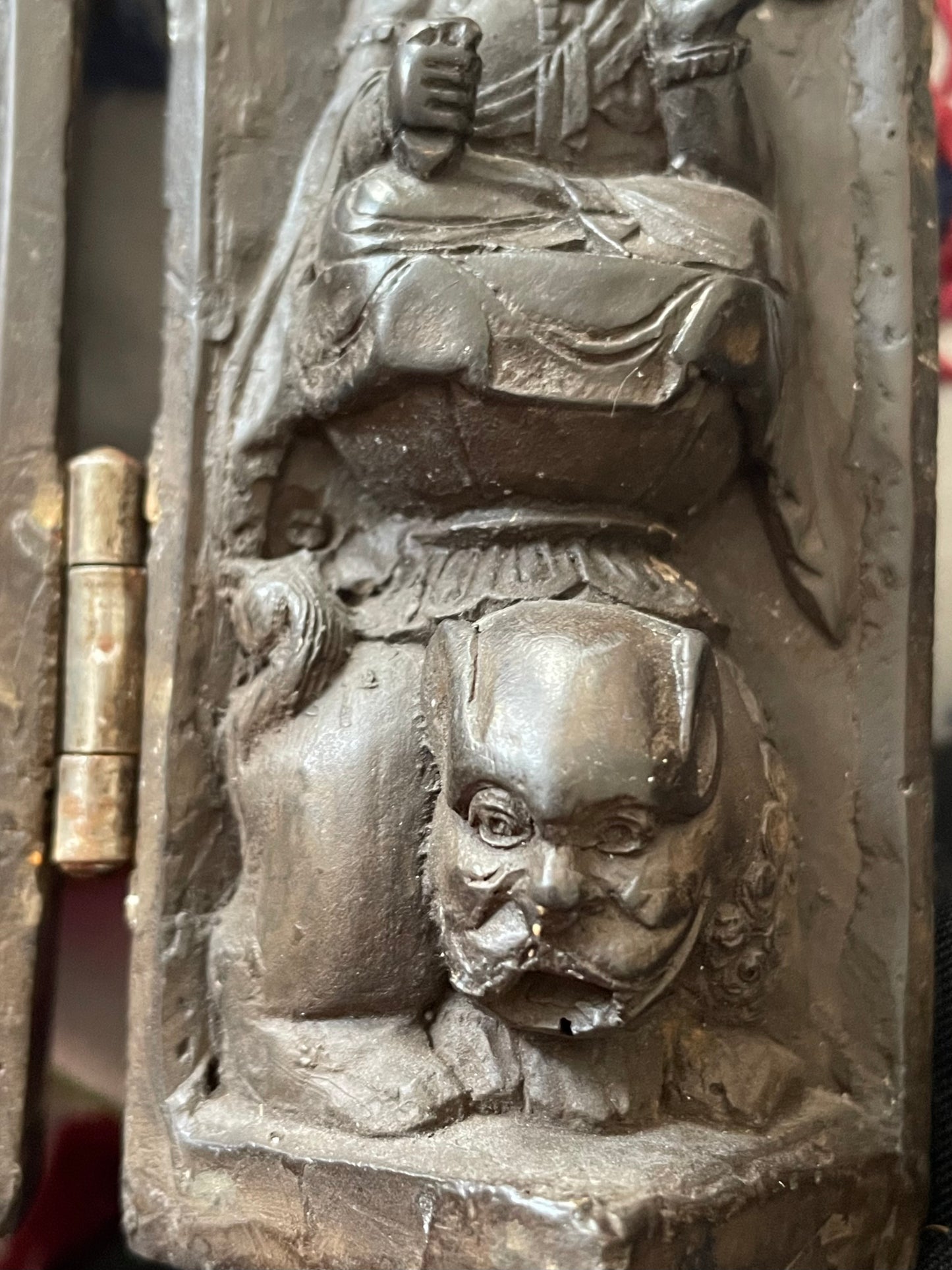 Antico Altare buddista da viaggio, trittico primo novecento