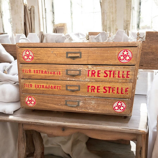 Cassettiera da Merceria rara anni ‘40 filo extra forte