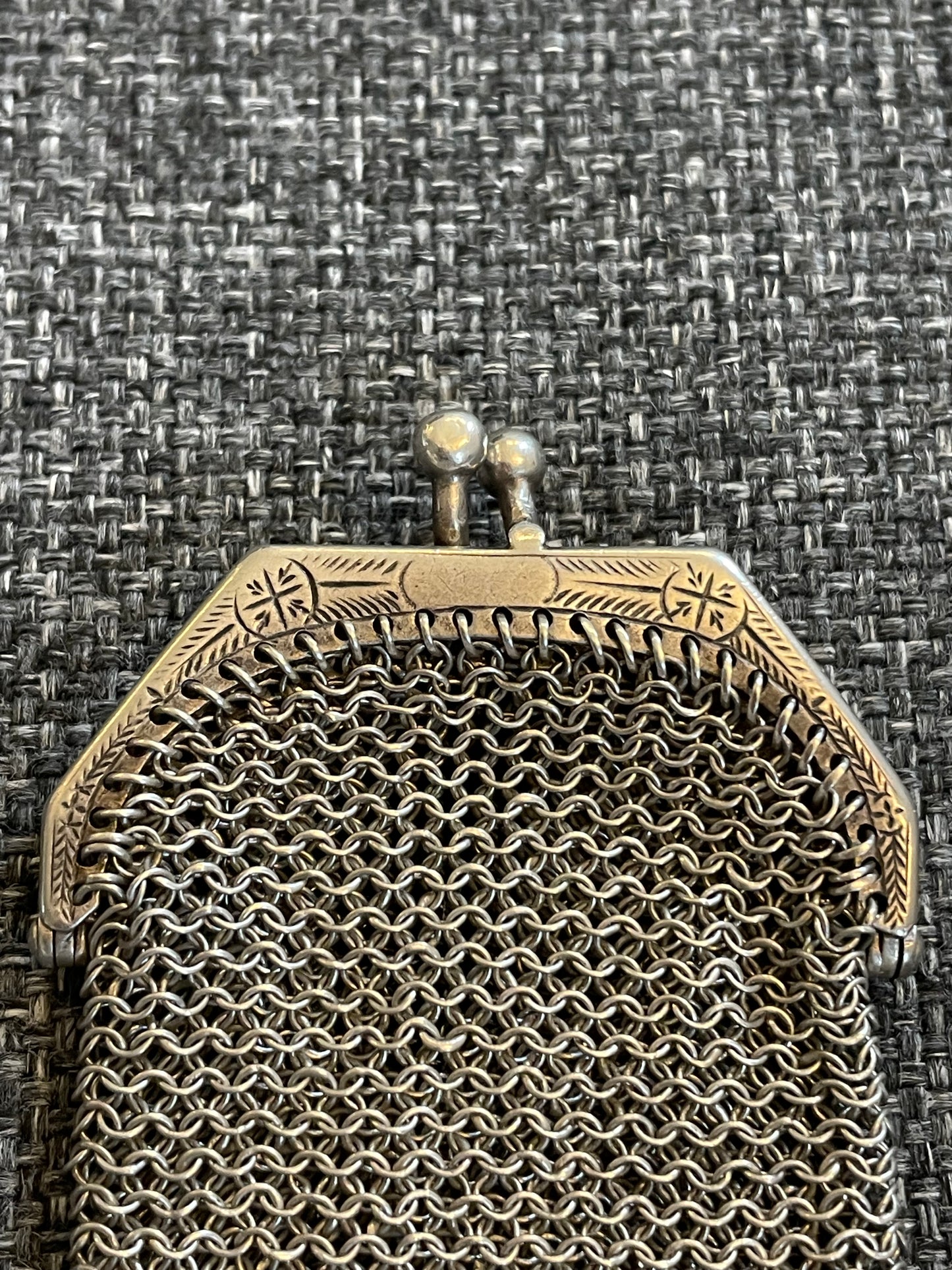 Porta monete e accessori da chatelaine, epoca vittoriana, argento