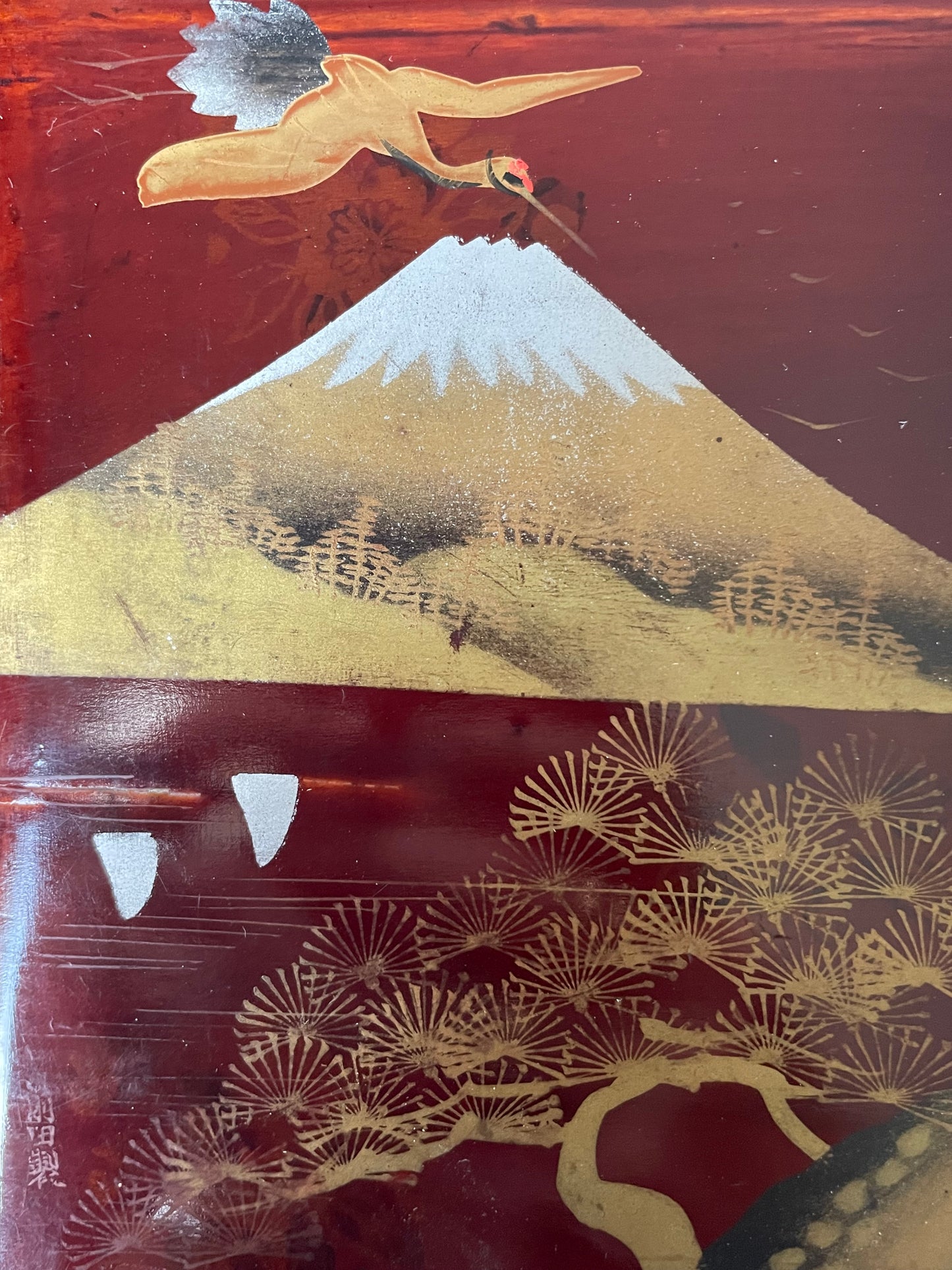 Scatola giapponese maki-e con Monte Fuji, primissimo ‘900