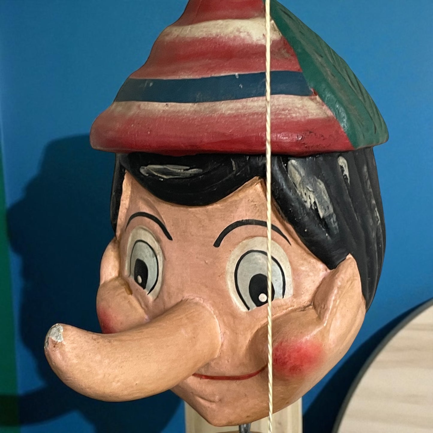 Grande burattino Pinocchio vintage h totale 80 cm