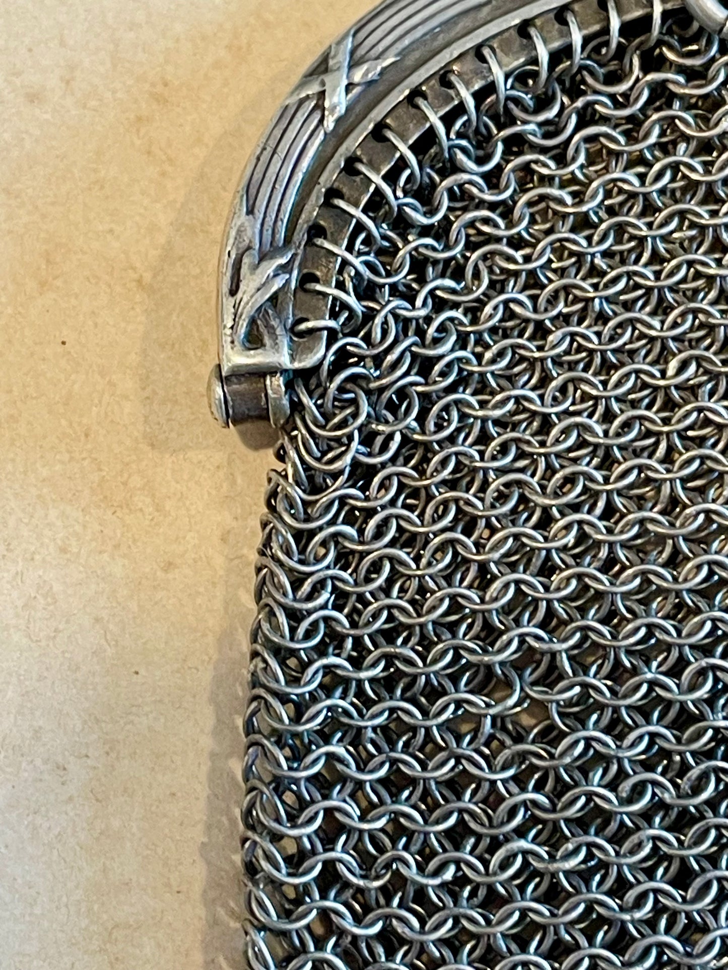 Porta monete da chatelaine vittoriano, ca 1880-1910 in argento