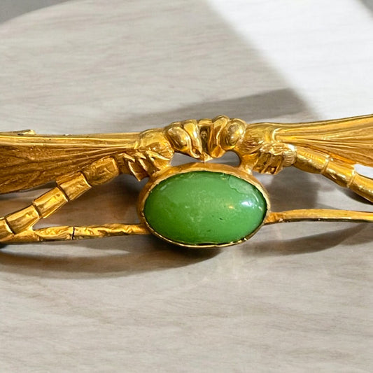 Antica spilla art déco con libellule innamorate, anni ‘10 - ‘20