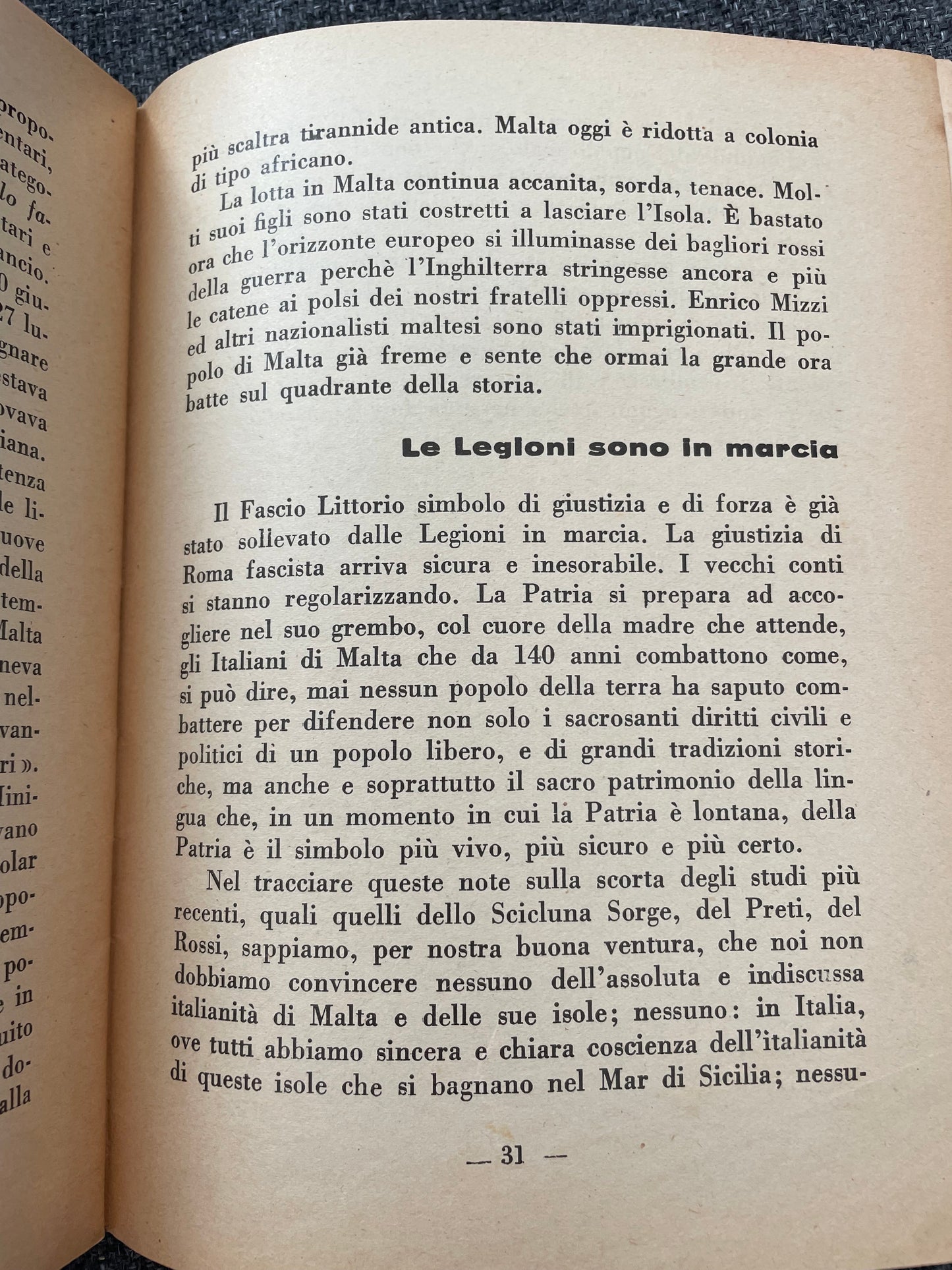 Pubblicazione geopolitica Malta 1941 con mappa