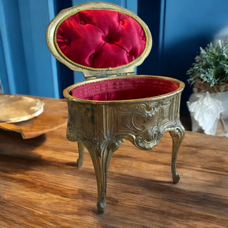Scrigno portagioie da boudoir Luigi XV ca 1900-1920