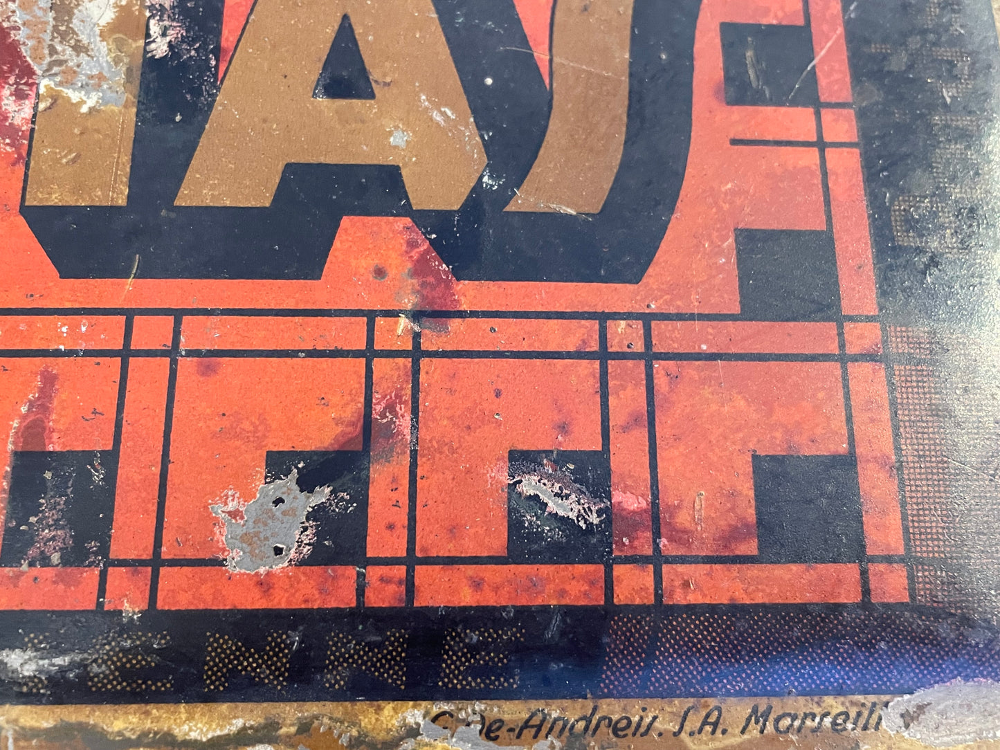 Insegna antica Art Déco Chocolat Granetias anni ‘30-‘40