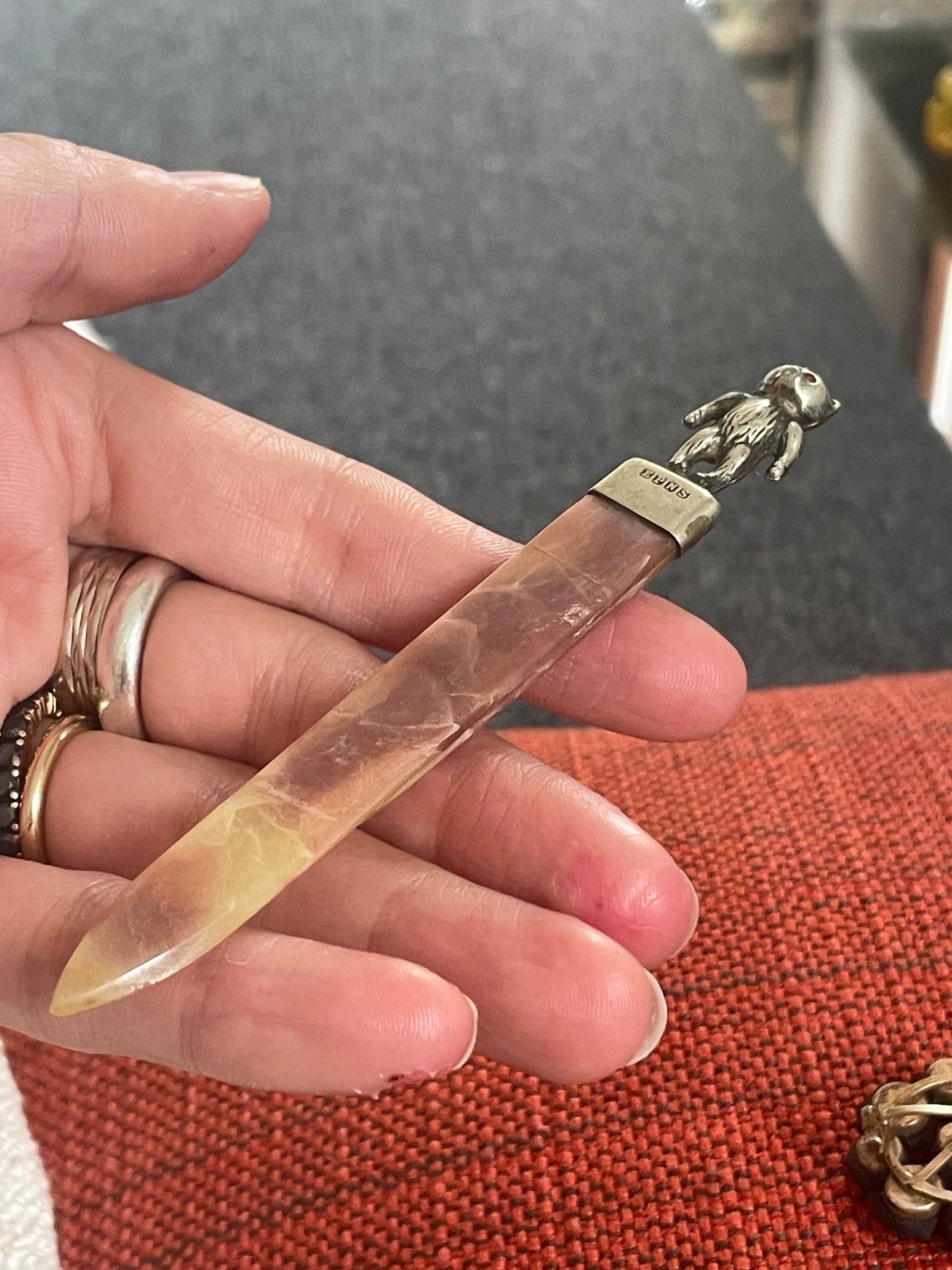 Segna pagine con orsetto argentato EPNS, anni ‘30 - ‘40