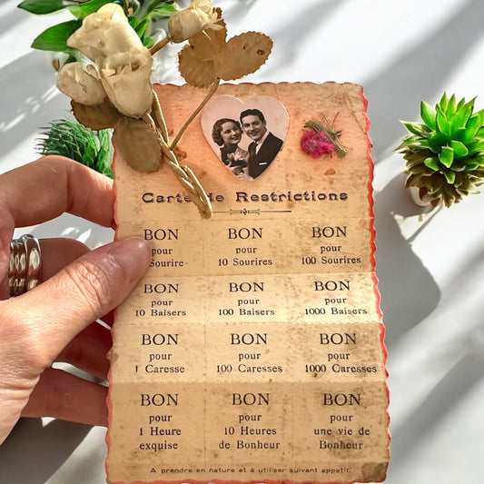 Cartolina carte de Restrictions d’amore anni ‘30