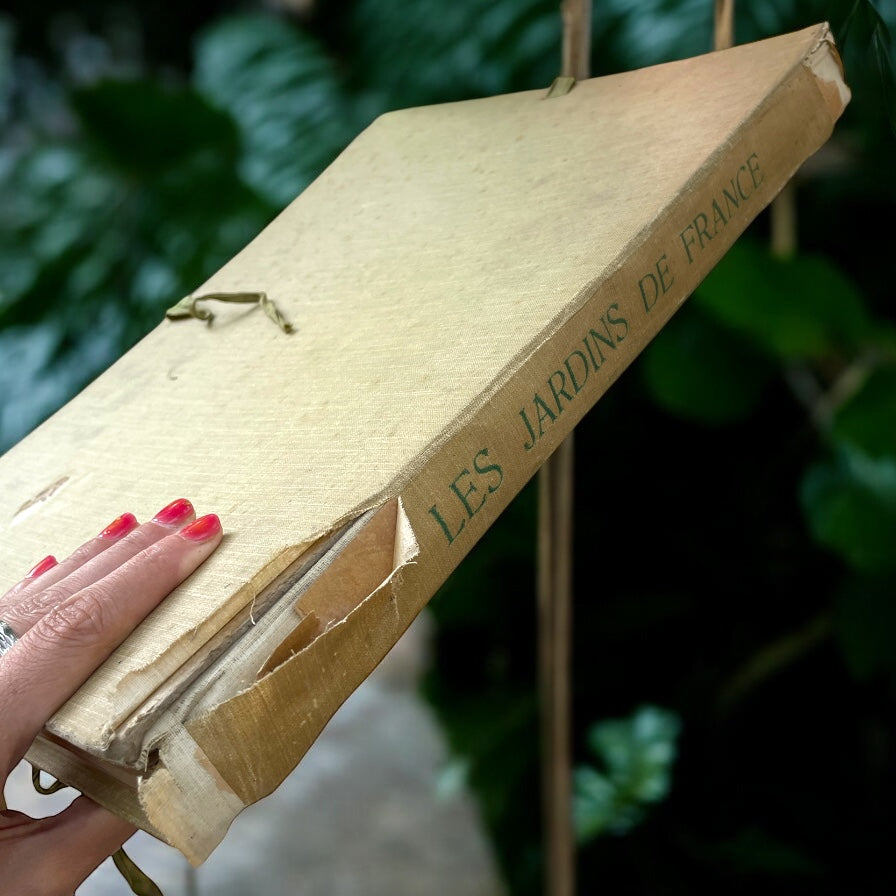 Opera completa Les jardins de France dedica dell’autore 1913 libro antico e raro