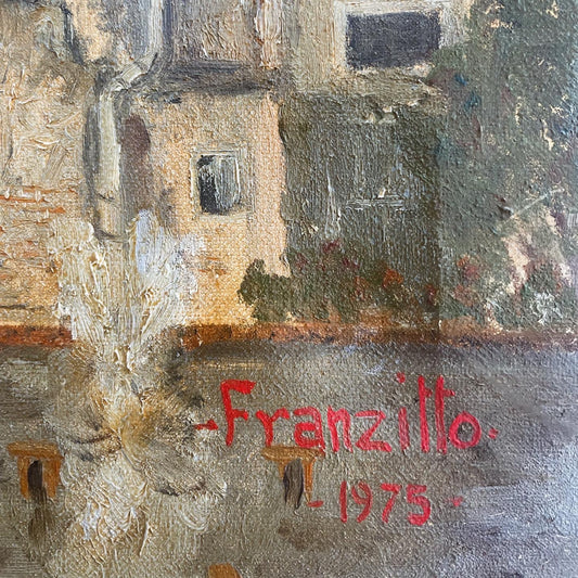 Franzitto 1975 olio su tela città vecchia