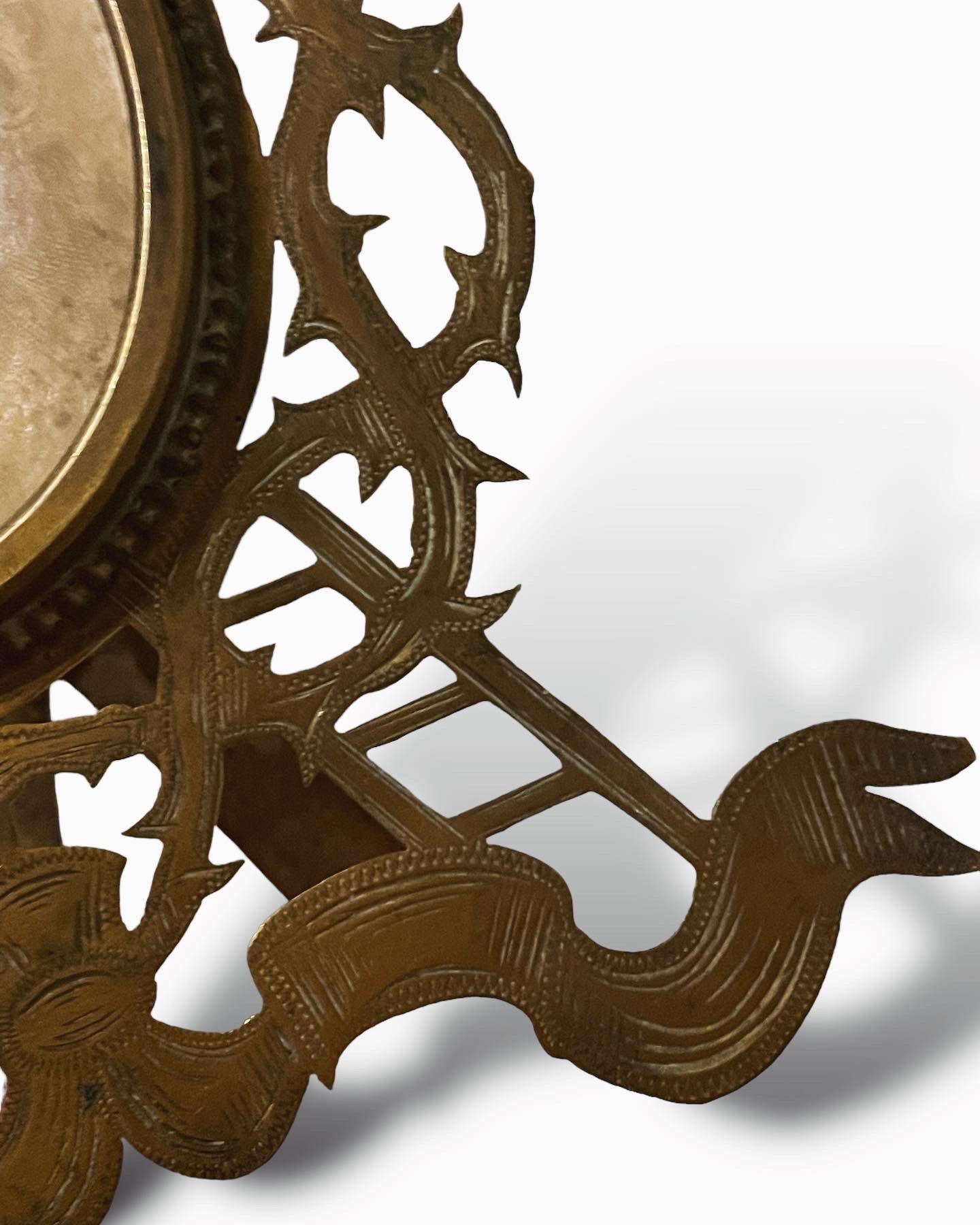 Religious frame late 19th century brass