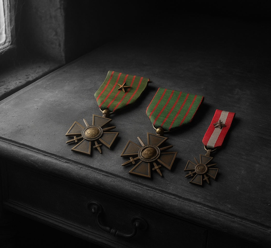 Lotto n. 3 medaglie al valore I WW francesi croci di guerra
