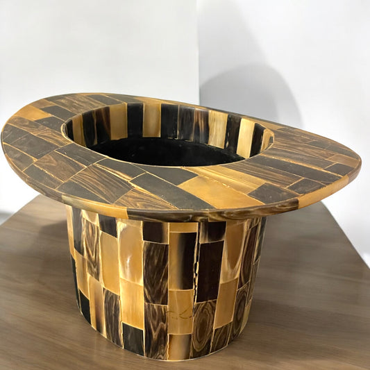 Cappello in legno pietrificato seau a glacé anni 50