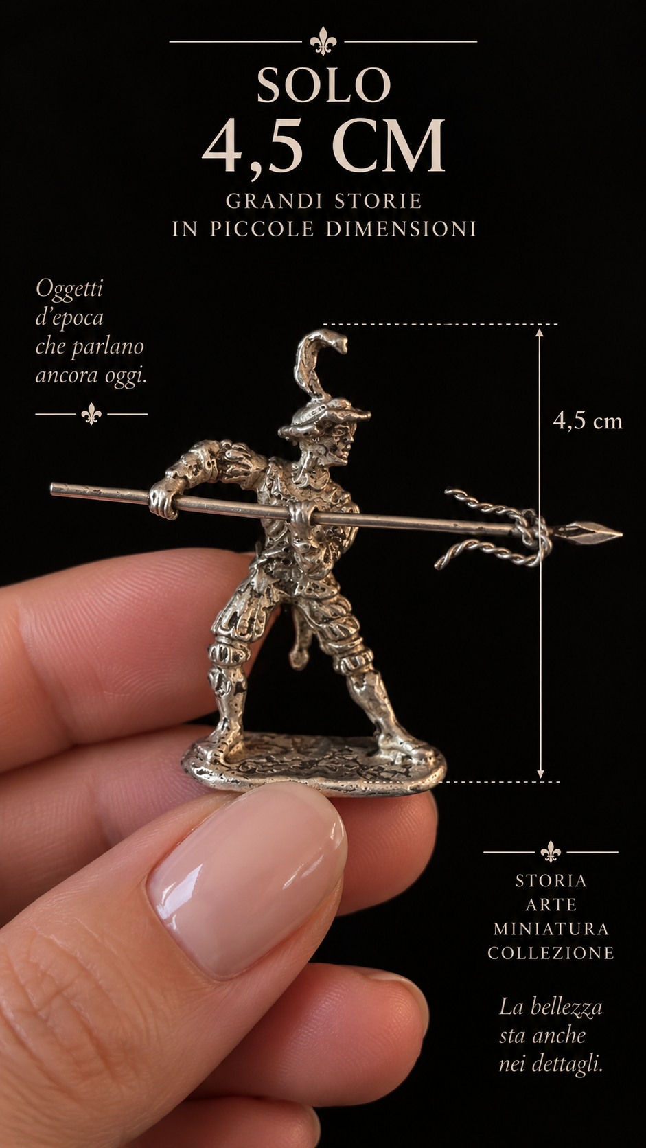 Soldatino d’argento in titolo 800 metà ‘900