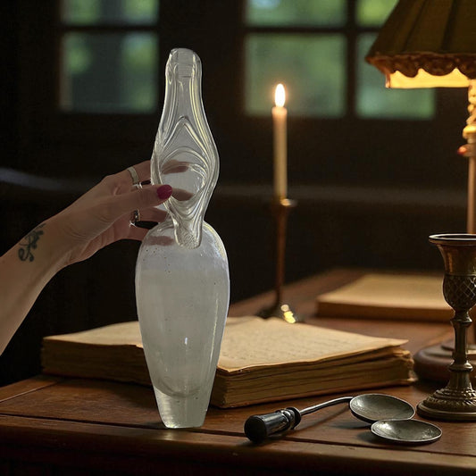 Pappagallo da donna in vetro soffiato, seconda metà ‘800, molto raro