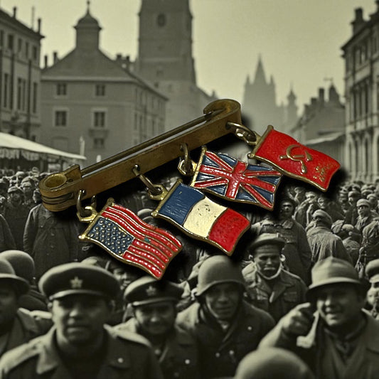 Spilla commemorativa militaria potenze alleate II WW