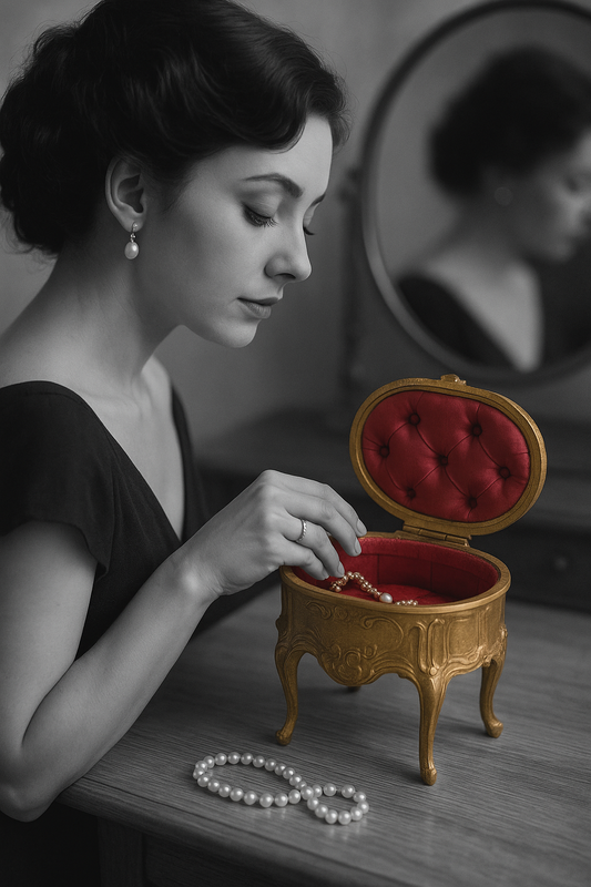 Scrigno portagioie da boudoir Luigi XV ca 1900-1920