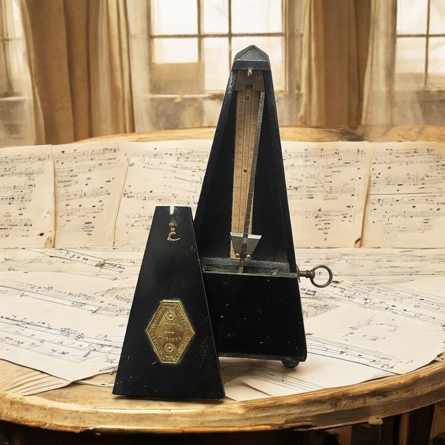 Metronomo laccato nero Maelzel fine 800 - primo 900
