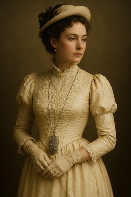 Antico porte - louis da chatelaine argentato, ca 1880