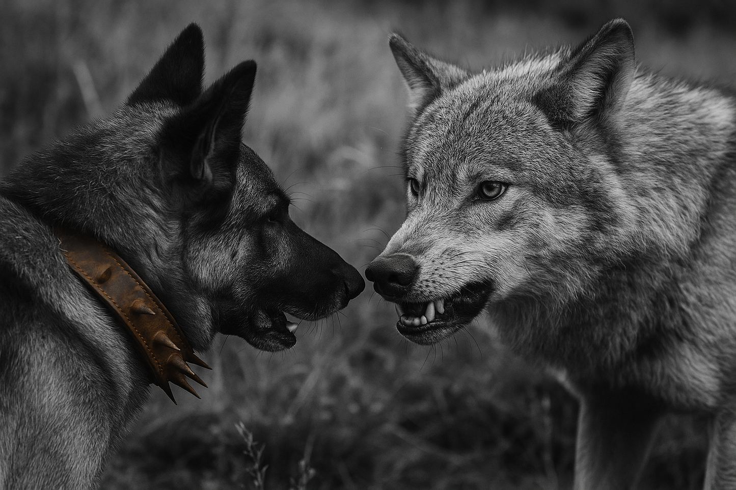 Antico e raro collare anti-lupo per cani pastore, forgiato a mano fine ‘800
