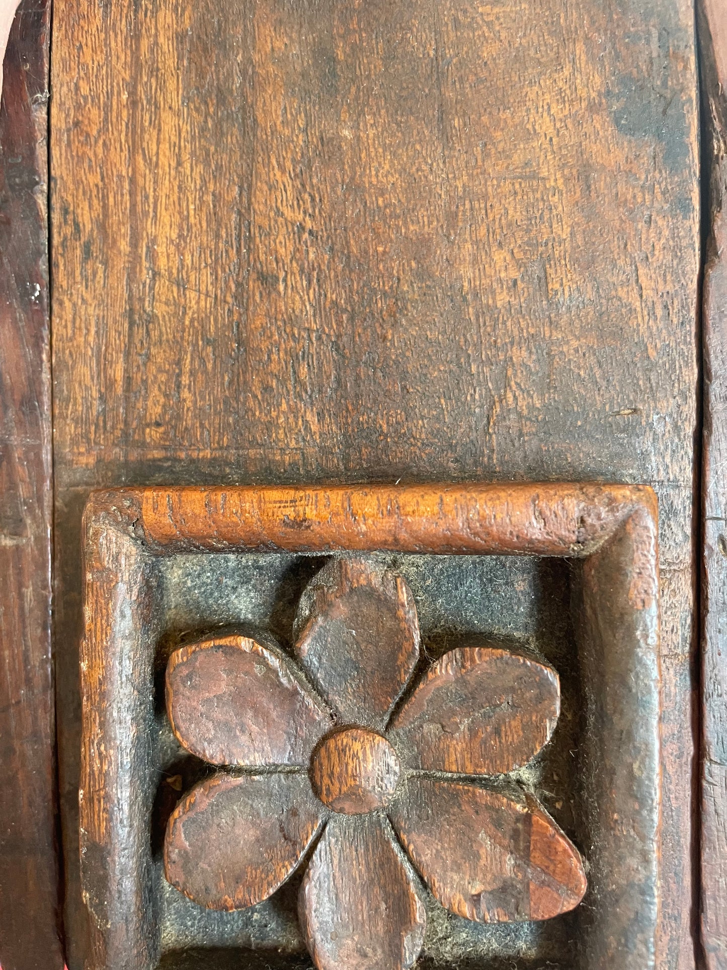 Harpa box indiana, scatola in teak circa 1850 per negoziante