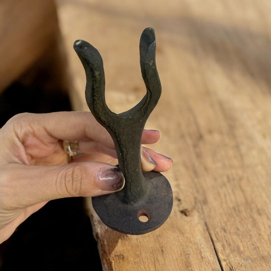 Campana da fattoria con supporto, ghisa, vintage