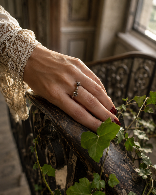 Anello argento 925 “Toi et moi” tradizione napoleonica