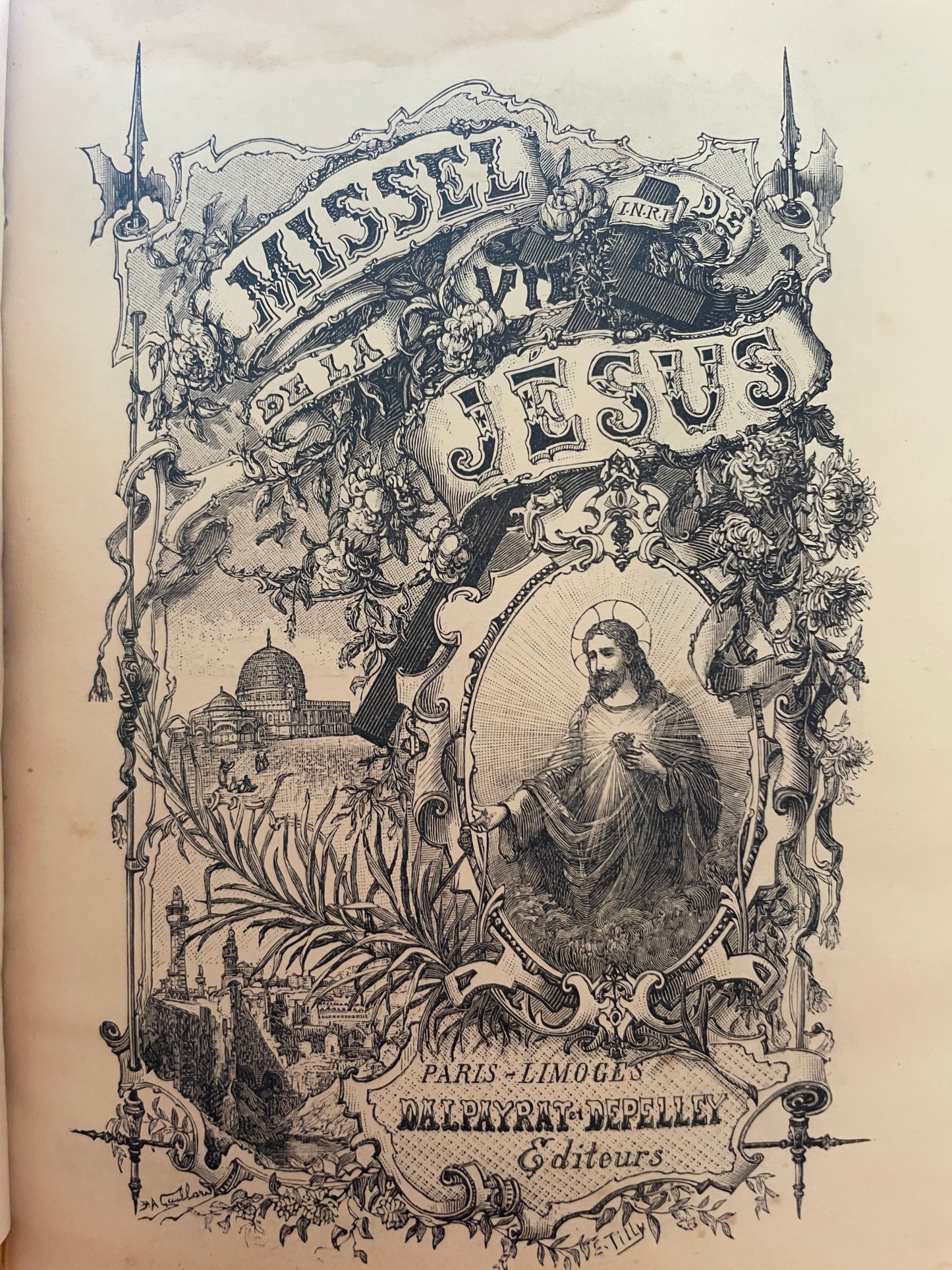Antico messale con ricordi prima Comunione, 1903