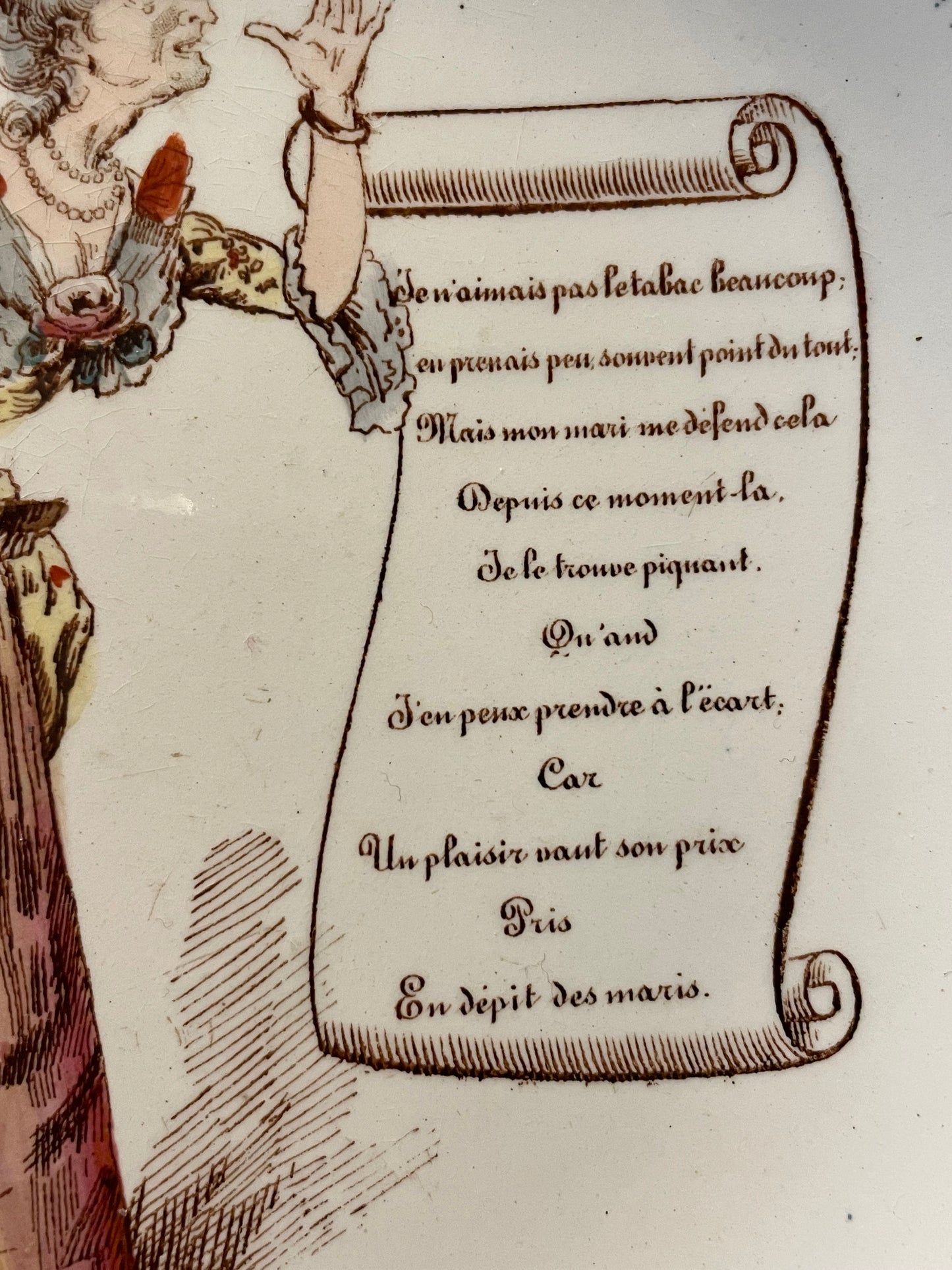 Piatto parlante “J’ai du bon tabac” 1900