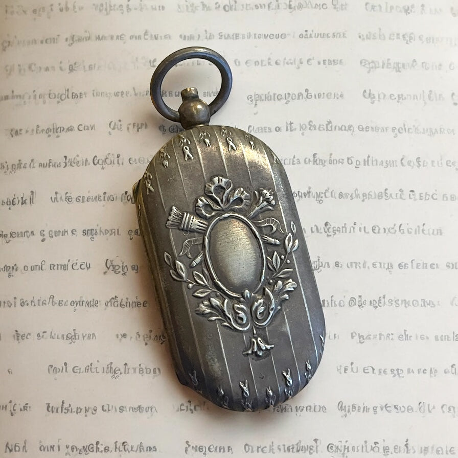 Antico porte - louis da chatelaine argentato, ca 1880