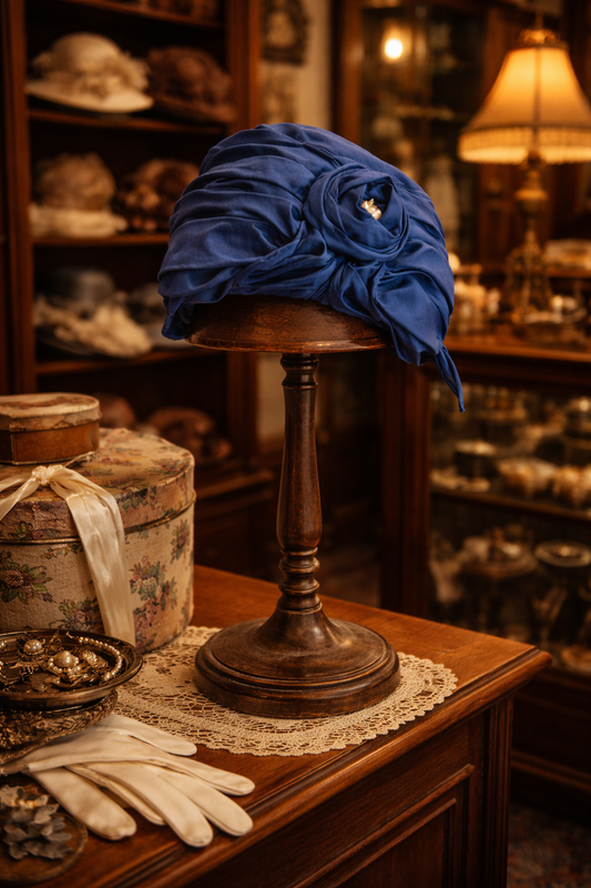 Cappellino antico a cloche morbida anni ‘20 ca