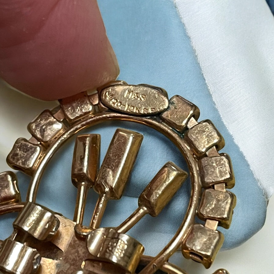 Spilla americana placcata oro 12k, ca fine anni ‘50