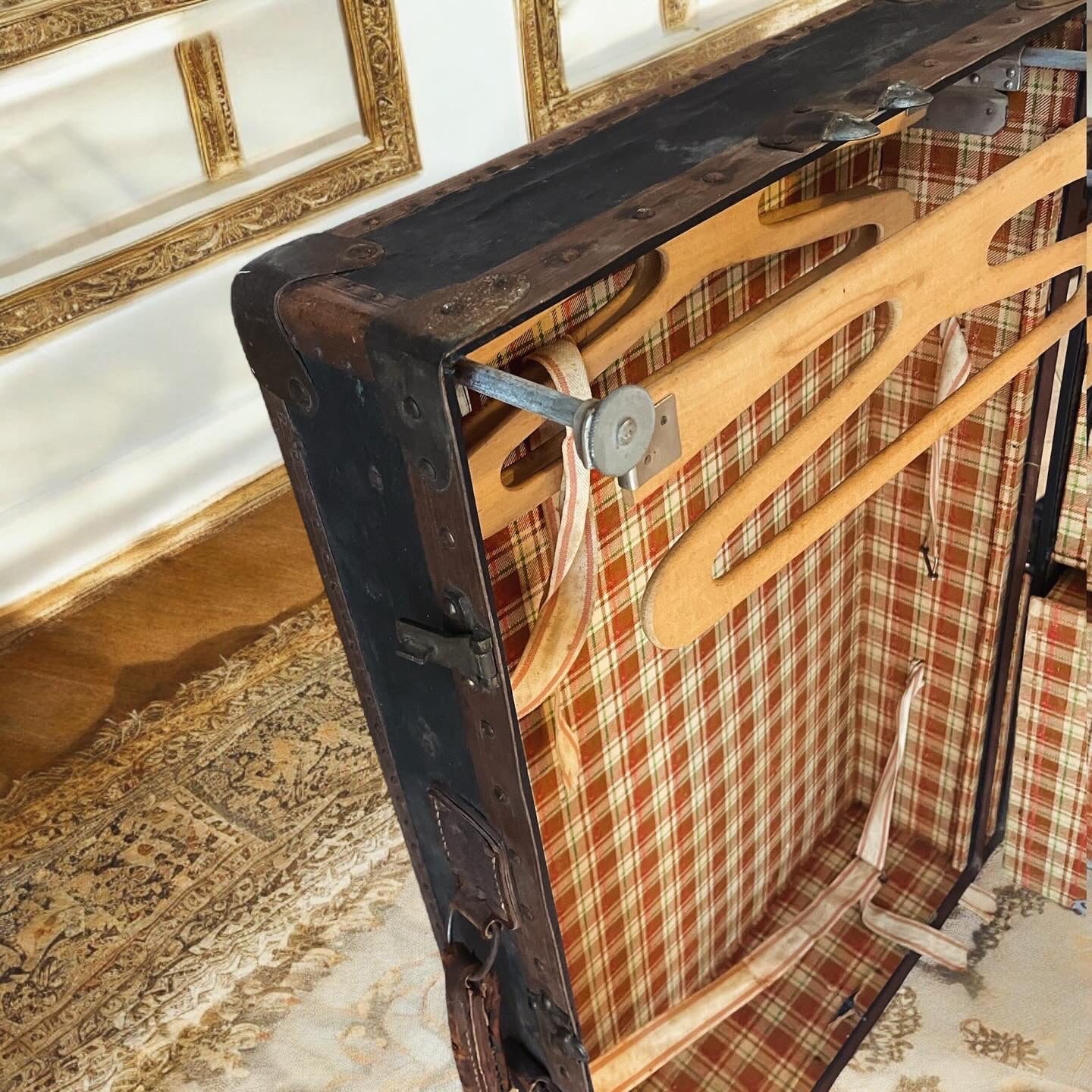 Antique vertical wardrobe from the 40s