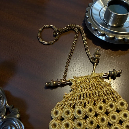 Ring mesh châtelaine bourse fatta a mano, fine ‘800, pezzo raro